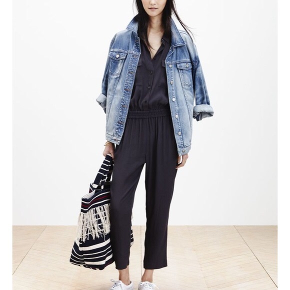 Madewell Pants - Madewell Black Long Sleeve Drapey Jumpsuit